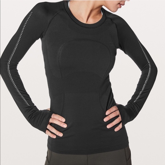 Lululemon NWT Swiftly Tech Crew Reflective 2 Black - Picture 2 of 7